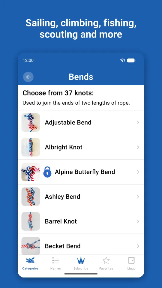 The knots in one category